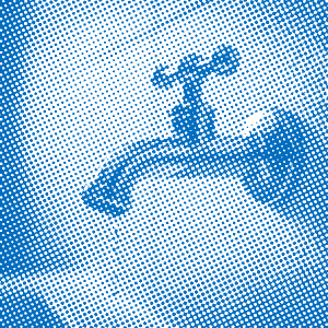 Robinet en image tramée